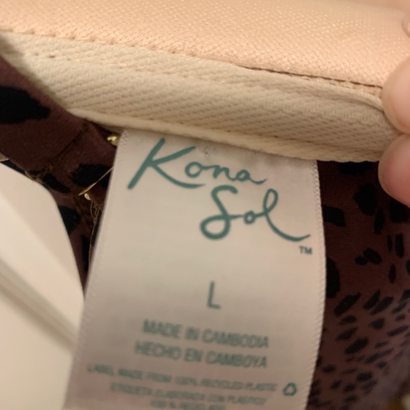 Leopard Print One Piece Bathing Suit, Target, Large - Picture 3 of 4